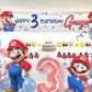 Birthday Kit (Super Mario) of Banners Cupcake Toppers Party Boxes Shaped Foamex