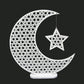 20CM MDF Laser cut Ramadan Moon Stand with Hanging Star Decor