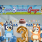 Birthday Kit (Bluey) of Banners Cupcake Toppers Party Boxes Shaped Foamex